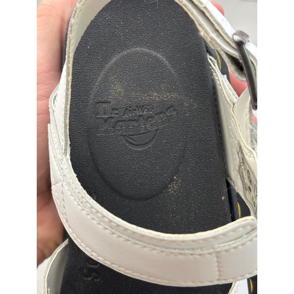 Dr. Martens Voss II White Leather Platform Sandals Womens 9 Ziggy Sole AW004 - Picture 8 of 10